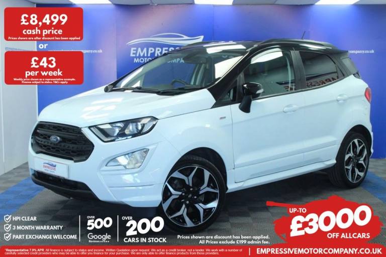 2018 18 FORD ECOSPORT 1.0T ECOBOOST ST-LINE SUV 5DR PETROL MANUAL EURO 6 (S/S) (