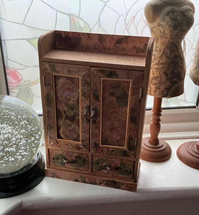 UNQUIE wooden cabinet designed in a vintage style 