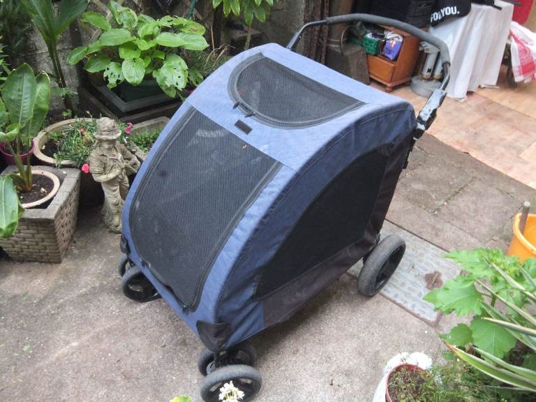 Foldable 4 Wheels Dog Stroller Extra Large Pet Jogger Stroller for 2 Dogs