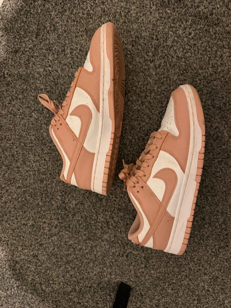 Nike Dunk Low Trainers – Pink/White, Good Condition