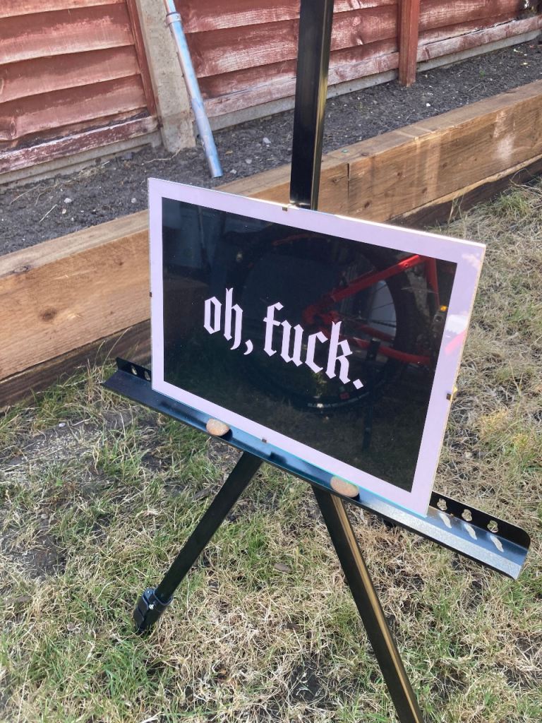 Framed 'Oh, F***' Print/Painting – Humorous Wall Decor