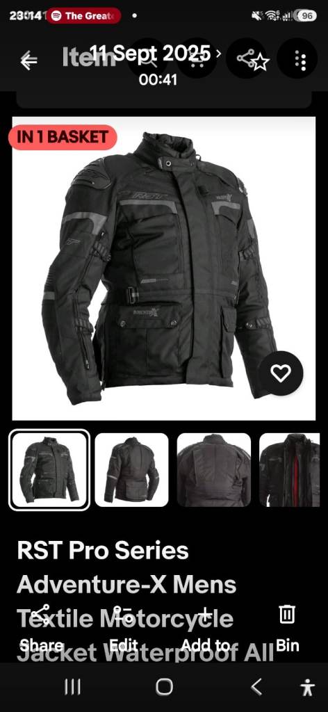 Rst pro Adventure x motorbike jacket and trousers 