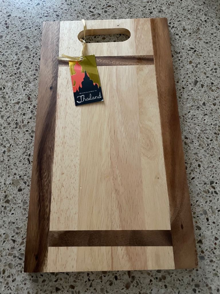 New Wooden Chopping Board - Food Safe, Made in Thailand