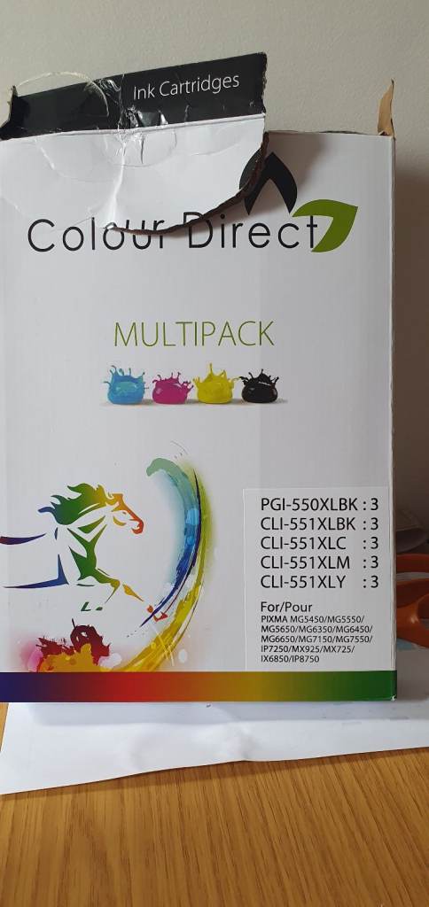 Colour Direct Multipack Ink Cartridges - PGI-550XL CLI-551XL, New