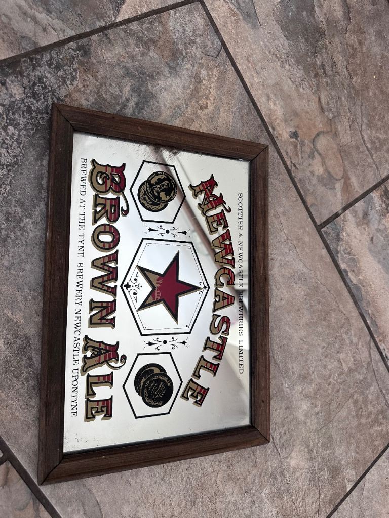 Newcastle brown ale mirror picture