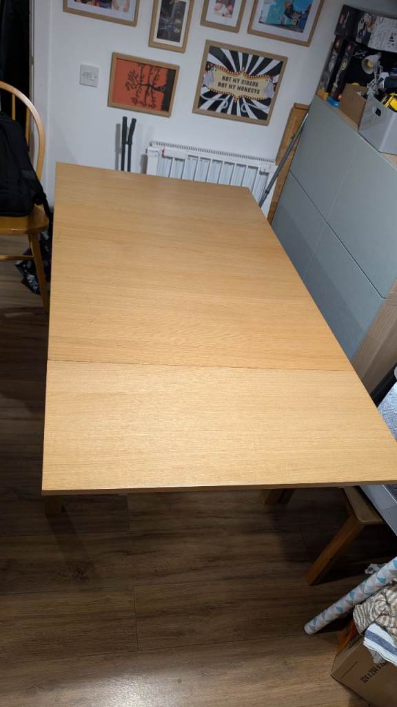 IKEA BJURSTA Extendable Dining Table – Seats up to 8 – Beech – £75
