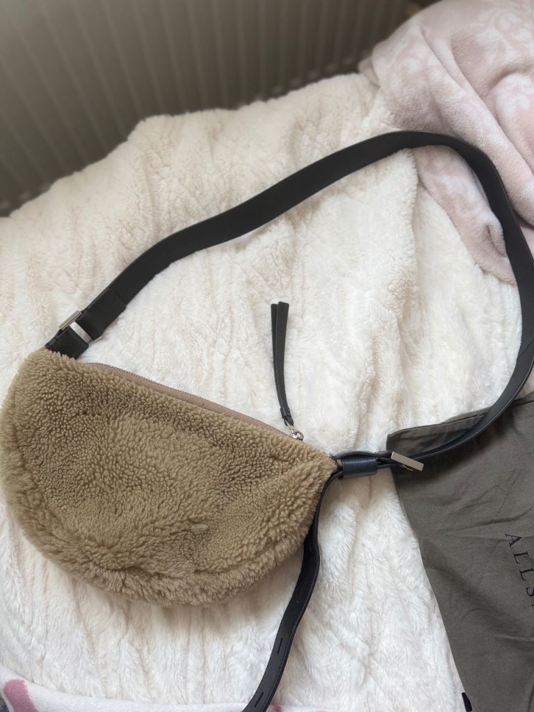 AllSaints Teddy Crossbody Bag – Beige, As Good As New