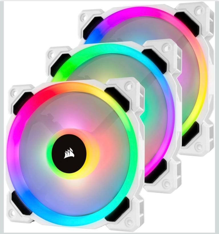 Corsair LL120 RGB 120mm Dual Light Loop PWM RGB Fans - Triple Fan Kit with Lighting Node PRO