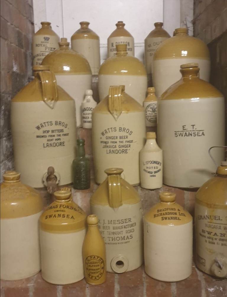 image for Old named stoneware bottles and jars 