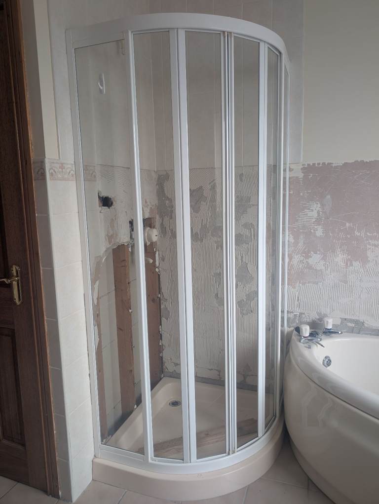 *SOLS* 800mm x 800mm White Framed Quadrant Shower Enclosure