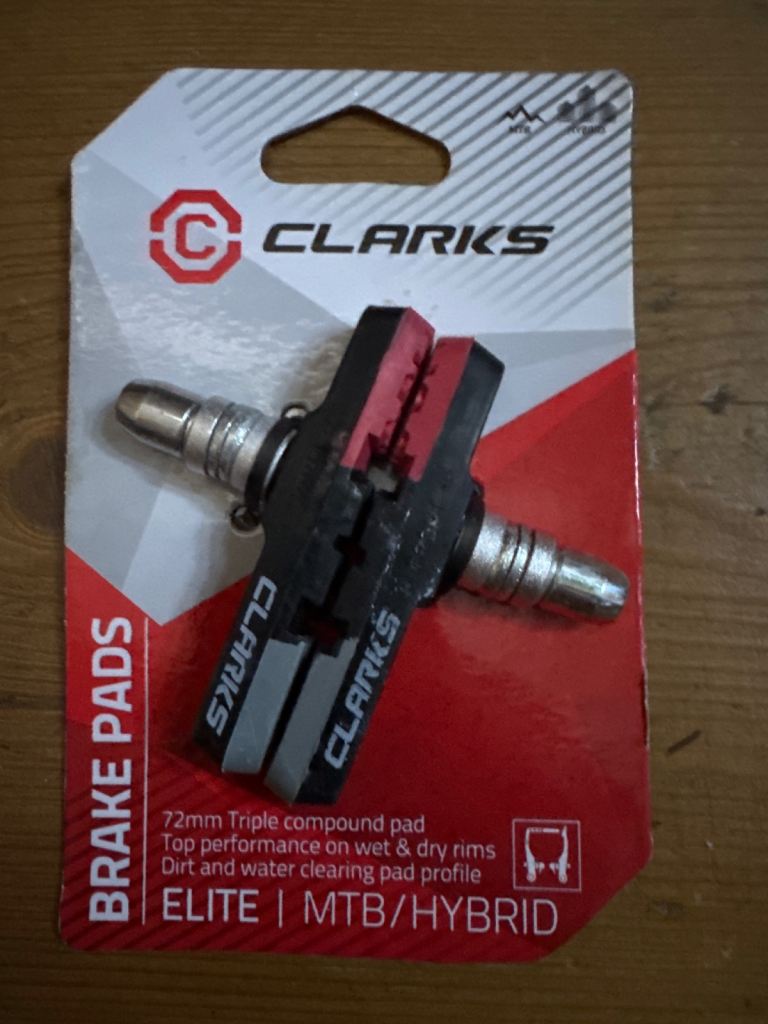 Clarks Elite MTB/Hybrid Brake Pads - New, 72mm Triple Compound
