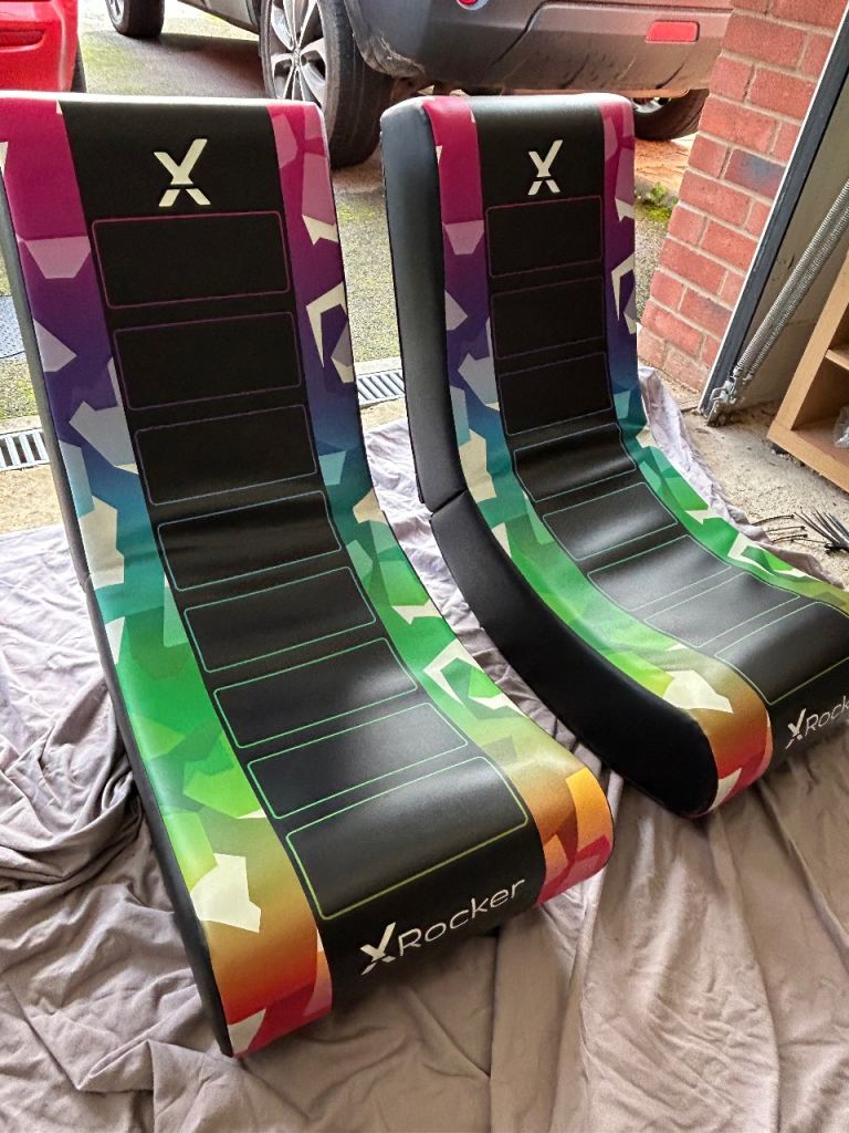 X Rocker Video Rocker Junior Gaming Chair - Neon
