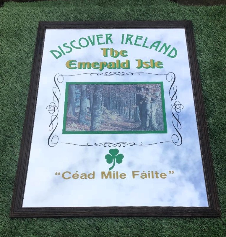 RARE Mirror. Discover Ireland The Emerald Isle. St Patrick.