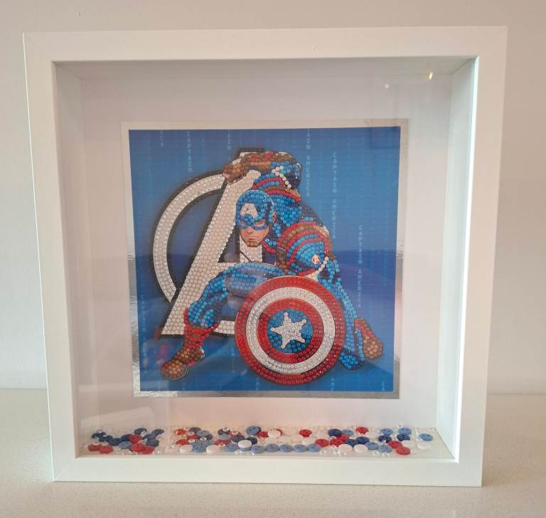 Diamond art pictures in 3D box frame handmade 