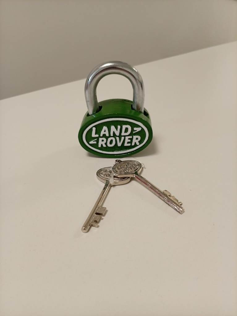 Land Rover Padlock Green With 2 Keys With Land Rover logo on key