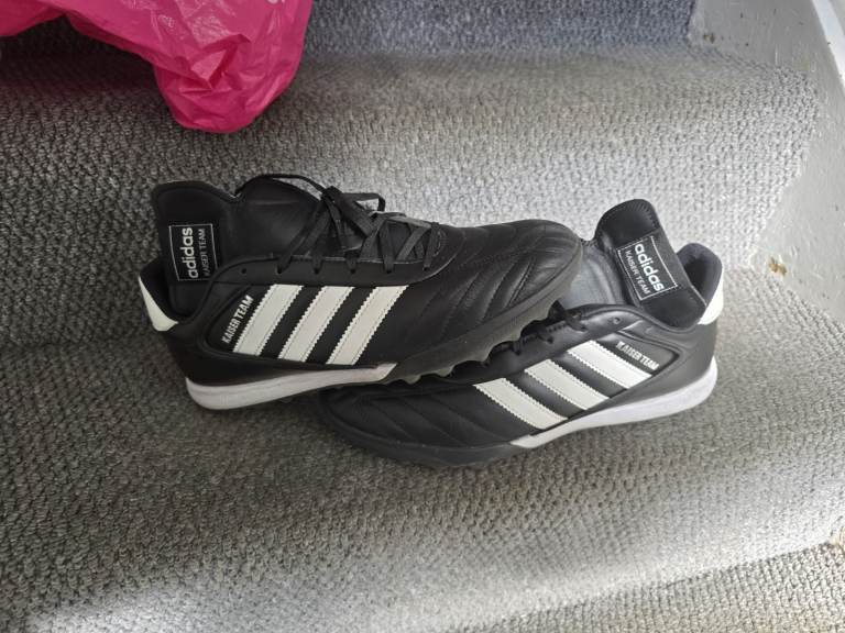 Adidas Kaiser Team Football Boots - Black, Size 9, Good Condition