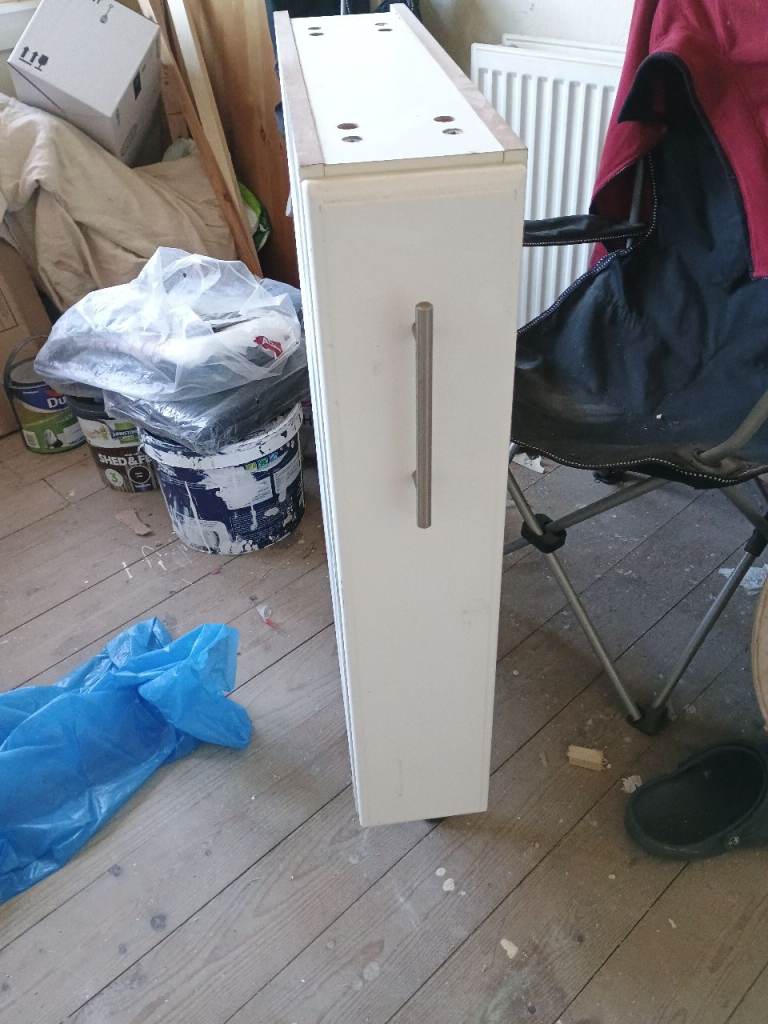 White pull out larder