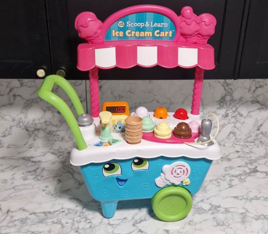 LeapFrog Scoop & Learn Ice Cream Cart - Interactive Pretend Play Toy With Magic Scooper