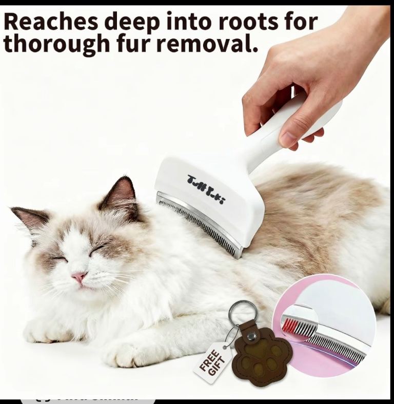 Pet fur remover brush