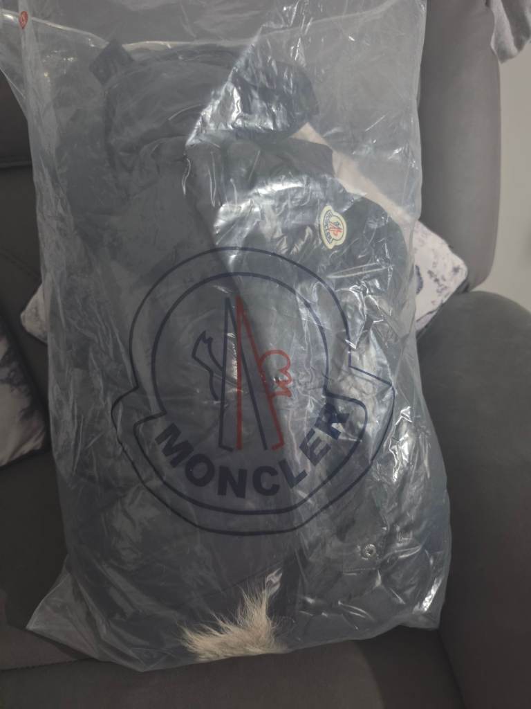 TRIPLE AAA Moncler Black Puffer Jacket with Fur Hood – brand new