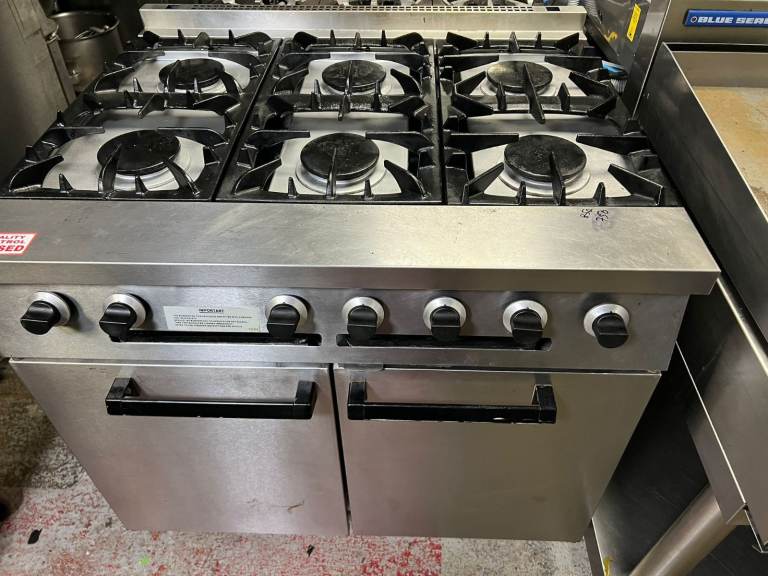 Large Commercial 6-Burner Gas Cooker FALCON DOMINATOR CAFE RESTAURANT KITCHEN  EQUIPMENT