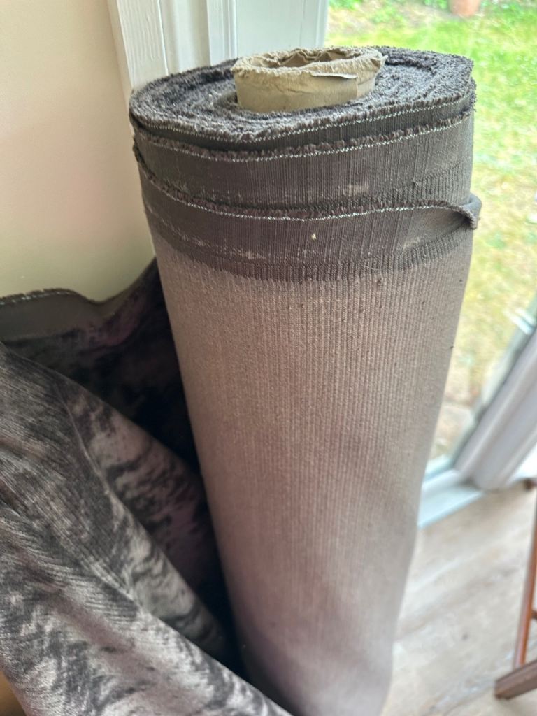 Huge roll of velvet mahogany Upholstery fabric