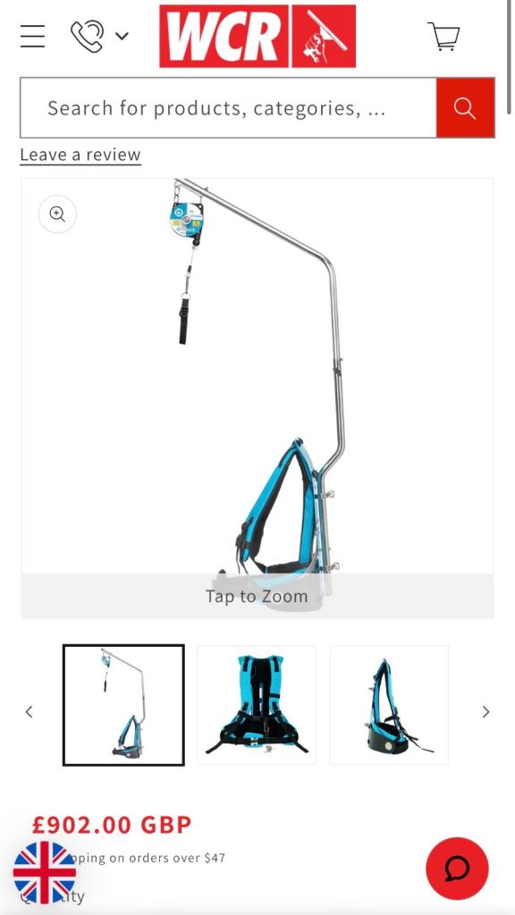 Window cleaning harness