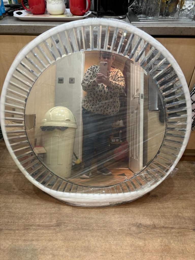Wall Mirror (Round, Large & Very Heavy)