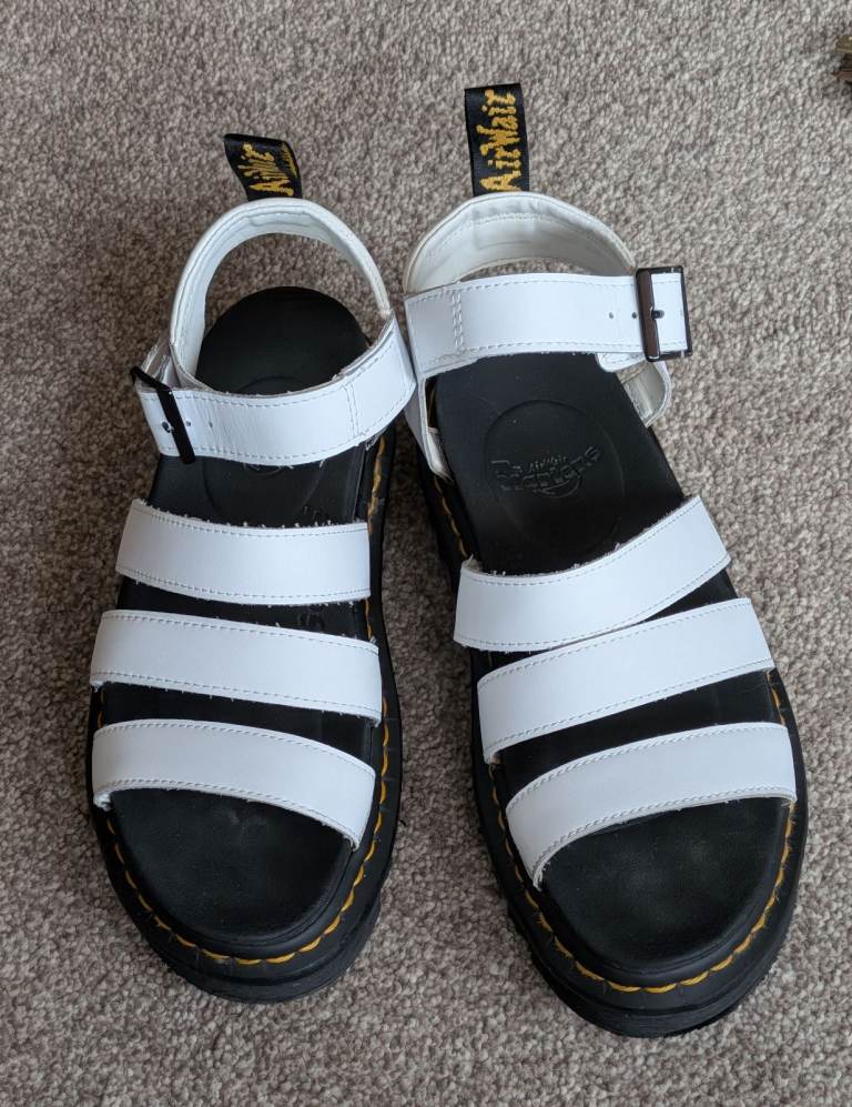 Dr Martens white sandals