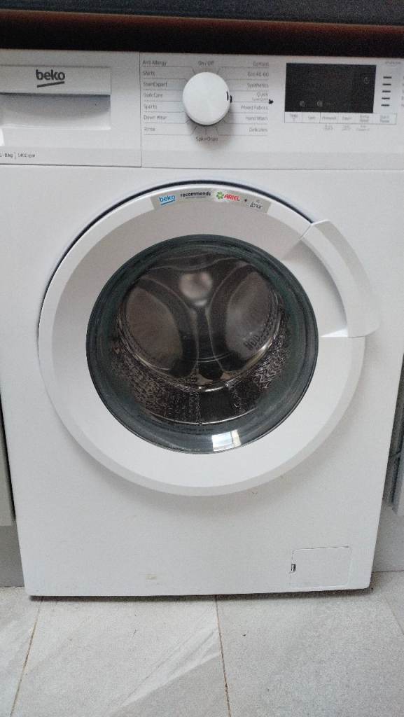 (SOLD OUT) Beko 8kg Washing Machine 1400rpm – White – Perfect Working Order (Video Available!)