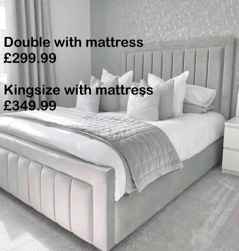 New Double divan bed single small double kingsize king size frame or ...