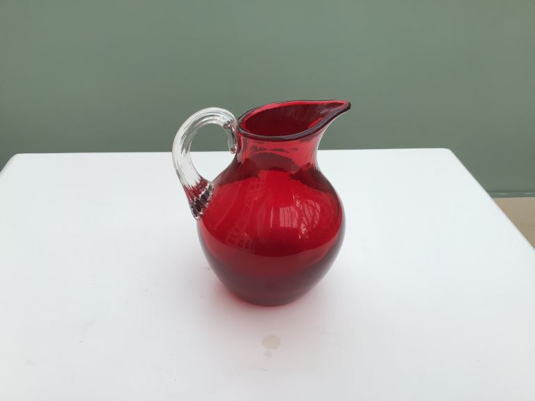 Cranberry glass.