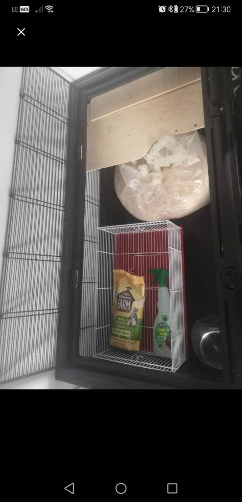 XL pet cage for small animals with accessories. 