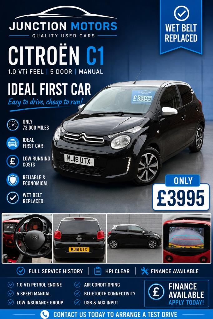 2018 Citroen C1 1.2 PureTech Flair Edition 5dr reverse cam  HATCHBACK Petrol Manual