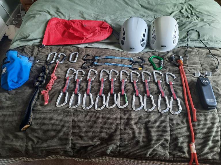 Sport climbing gear