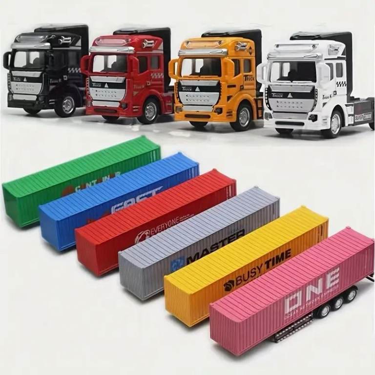 quality detailed 1/48scale 12.6 inch long 10 wheeled articulated trucks in 4 colours  new in box