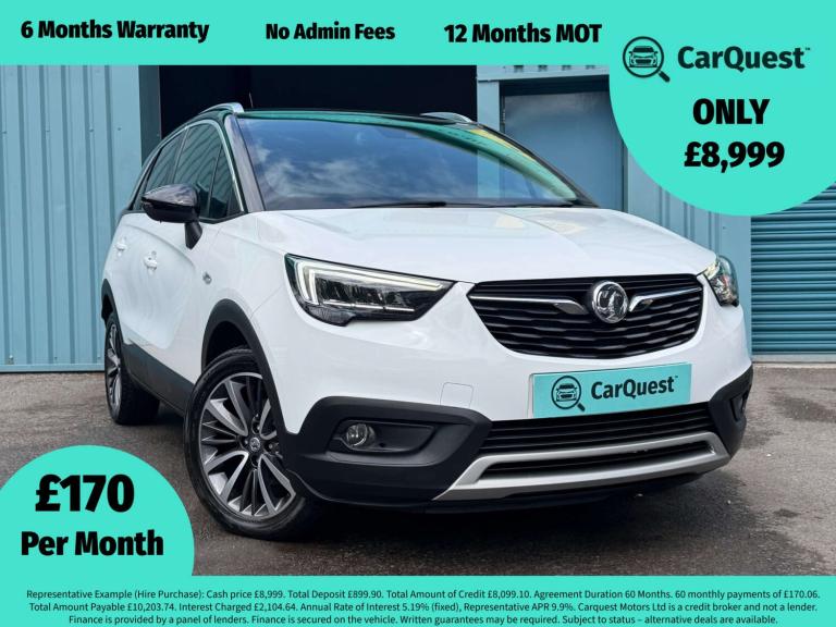 2020 Vauxhall Crossland X 1.2T [130] Elite 5dr [Start Stop] HATCHBACK PETROL Manual