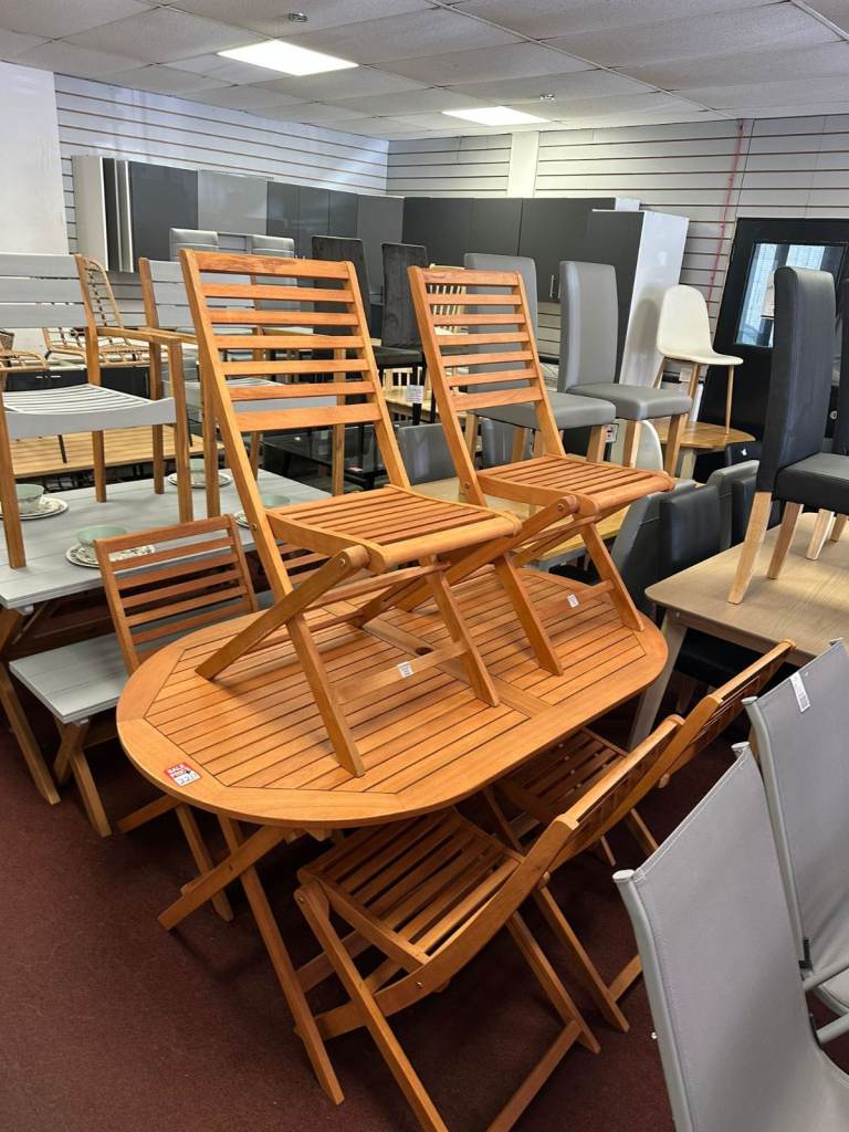 Newbury 6 Seater Folding Wooden Patio Set