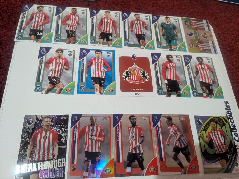 SUNDERLAND Bundle Chrome 👑 TOPPS 2026 English Premier League Football Cards Sports Parallels