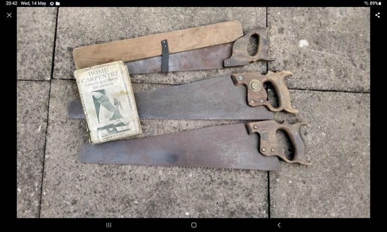3 old hand saws carpentry intrest cool garage find 