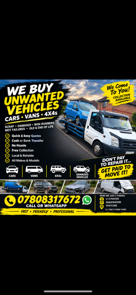 Scrap cars wanted