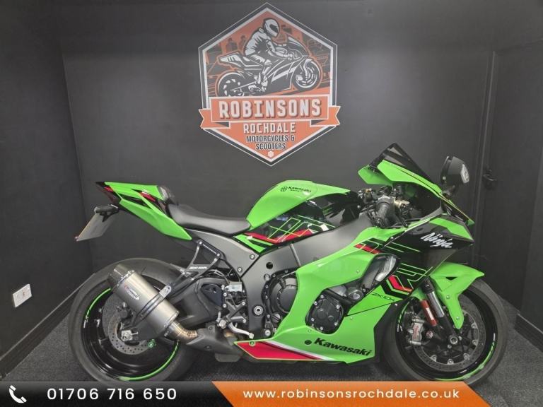2023 Kawasaki ZX10R in KRT livery with low mileage and nice extras.