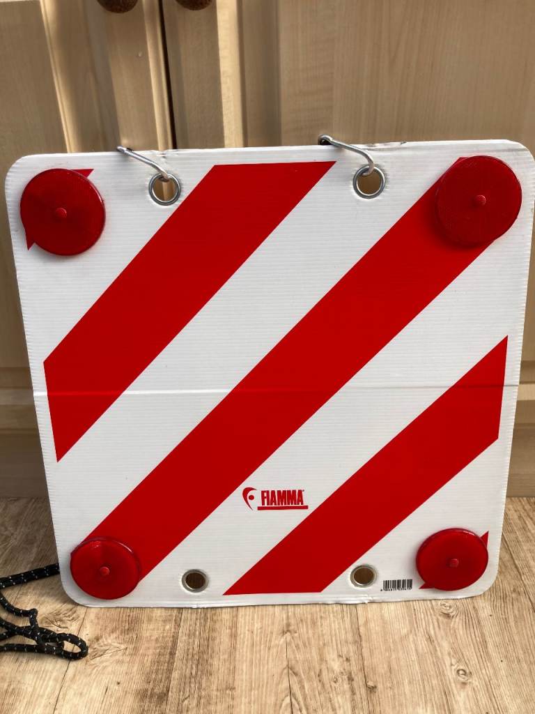 Fiamma Warning Reflector Signal Plate for Rear Cycle Carriers Motorhome Caravan