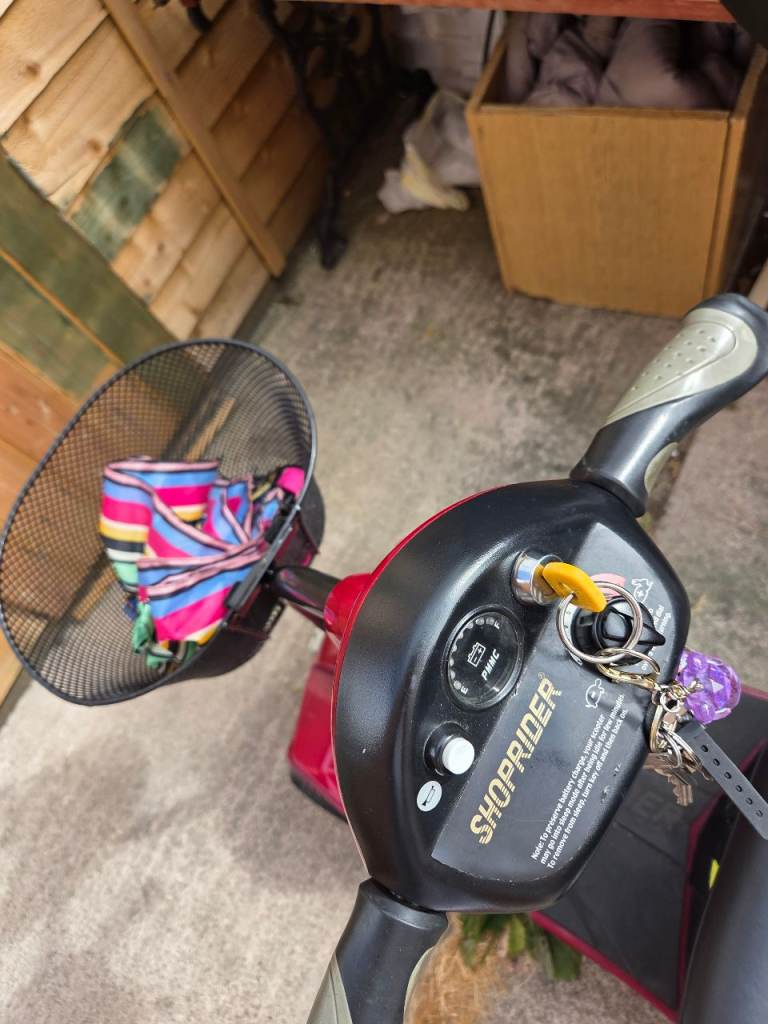 SHOPRIDER Mobility Scooter – Red, Good Working Order
