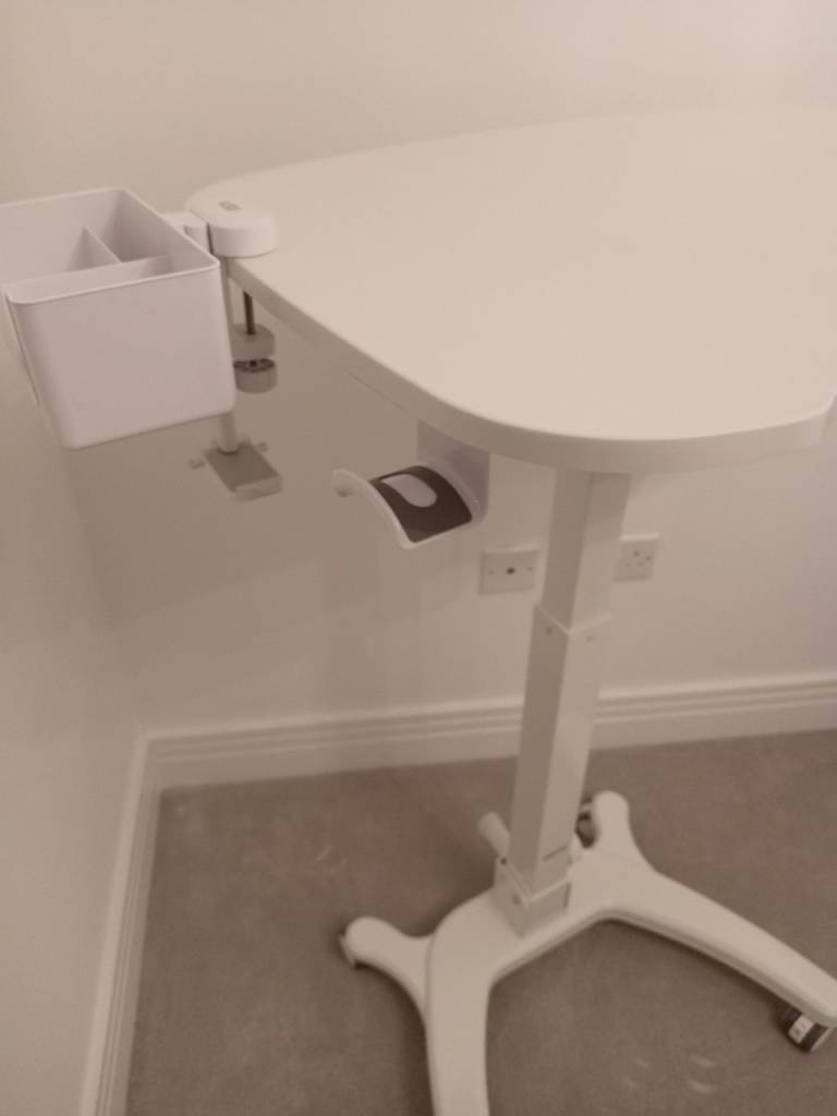 New white height adjustable desk 