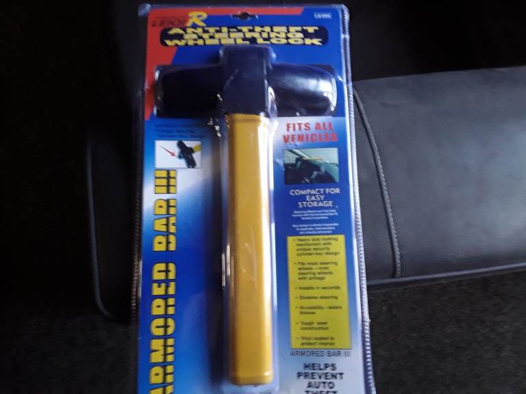 Armoured bar x2 keys krooklok fits all vehicles new