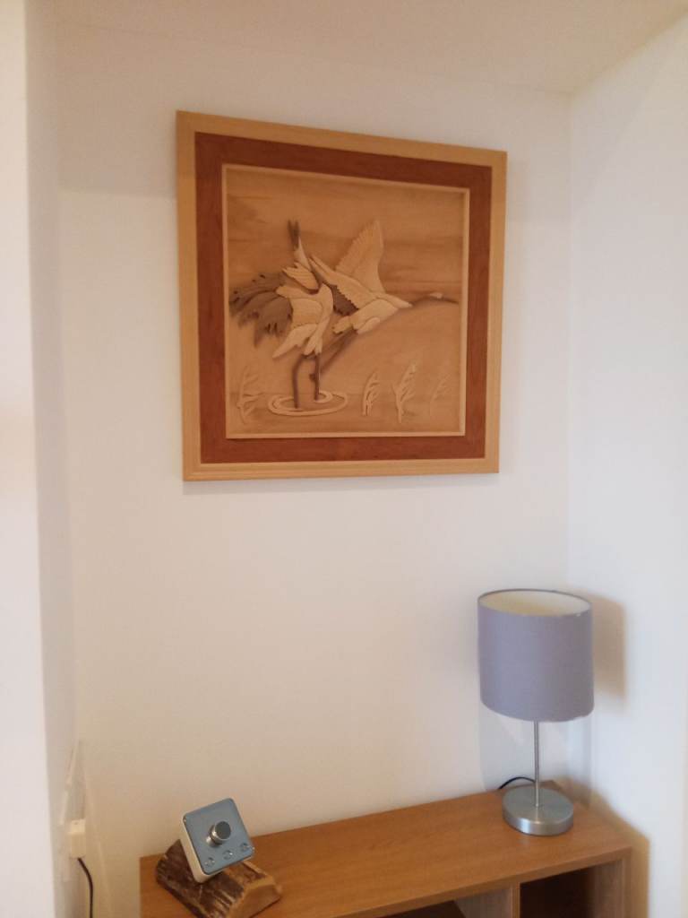 Beautiful Wooden Bird Carving Wall Art