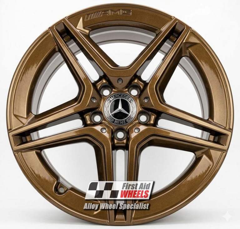 R574BR Swap MERCEDES C CLASS 4x 18'' GENUINE AMG GLOSS BRONZE ALLOY WHEELS