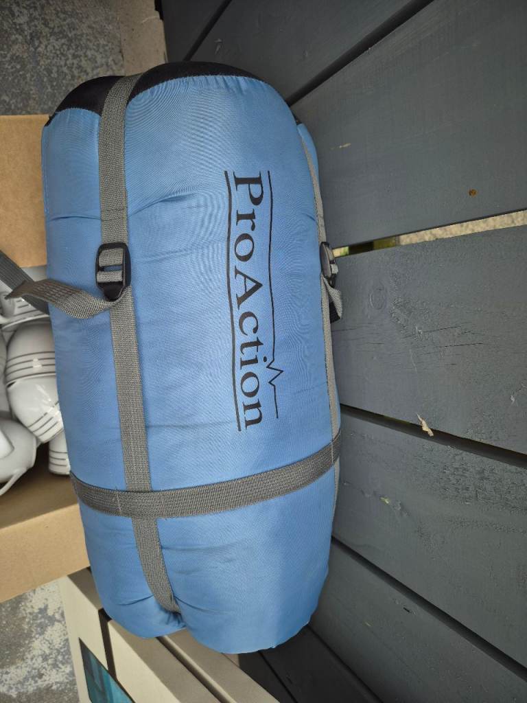 ProAction Blue Sleeping Bag – Good Condition, Compact
