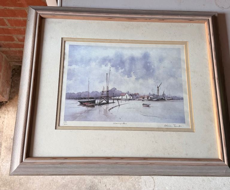 Water Colour Painting by well known Suffolk painter Adrian Taunton, signed and numbered 250/500.